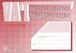 Zdjęcie Ewidencja Vat Nabycia Towarów i Usług A5 Vu12 - Rzgów