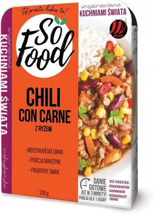 Chili Con Carne z ryżem Meksyk 330g So Food