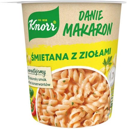 Danie Makaron Śmietana z Ziołami w Kubku 59g Knorr