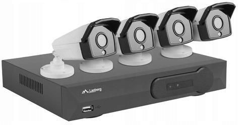 Lanberg Kamera Ip Zestaw Do Monitoringu Rejestrator Nvr 8 Kanałowy Poe + 4 Kamery Ip 5Mp Z Akcesoriami - zdjęcie 1 Lanberg Kamera Ip Zestaw Do Monitoringu Rejestrator Nvr 8 Kanałowy Poe + 4 Kamery Ip 5Mp Z Akcesoriami