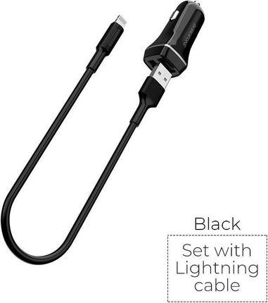 Borofone 2x USB kabel Lightning w zestawie 1m Czarny