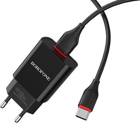 Borofone USB 10W + kabel USB C 1 m Czarny