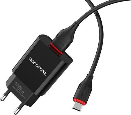Borofone 10W z kablem micro USB 1m w zestawie czarna (BFOBA20AMB)