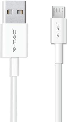 V-tac VT-5301 Przewód Micro USB 1M Biały Seria Pearl (SKU8480)
