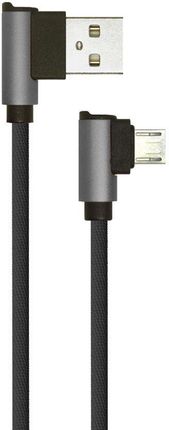 V-tac VT-5361 Przewód Micro USB 1M Czarny Wtyk Kątowy Seria Diamond (SKU8635)