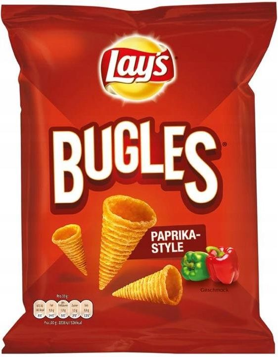 Lay's Bugles, Chipsy paprykowe, Rożki (5 szt) Ceny i opinie Ceneo.pl