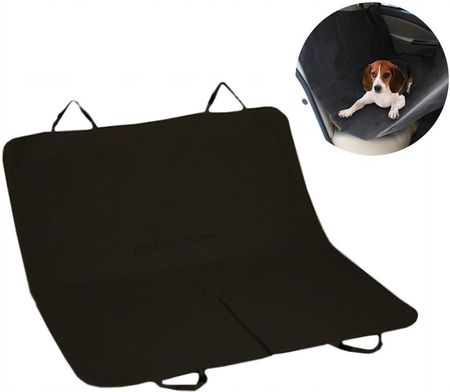 Czarna mata samochodowa dla psa na siedzenie fotel
