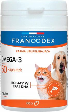 Omega -3 Francodex, dla psów i kotów, 60 kapsułek