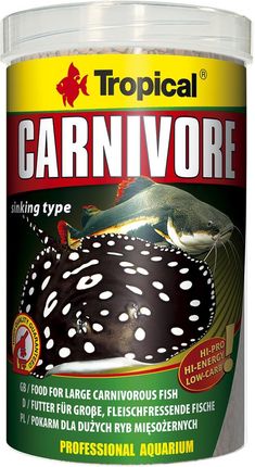 Tropical Carnivore 1L/600g - pokarm rozważany