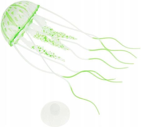 Zielona świecąca meduza co2 ozdoba akwarium