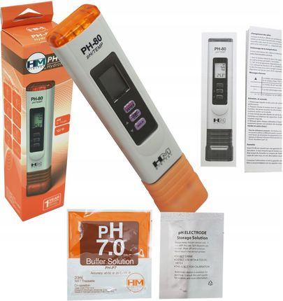 Elektroniczny Miernik Odczynu pH Termometr pH-80