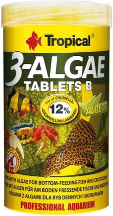 Tropical 3-ALGAE Tablets B 250ml 830szt ryby denne