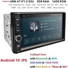 Radioodtwarzacz samochodowy AliExpress  Wysoka wersja RAM 2GB + ROM 16GB Android 10 7 cali 2Din uniwersalne Radio samochodowe GPS odtwarzacz - zdjęcie 1