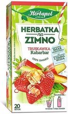 Zdjęcie Herbapol - Herbata owocowa na zimno Truskawka Rabarbar 1,8g x 20szt - Krzywiń