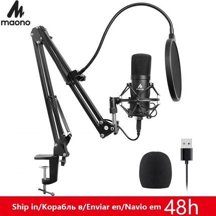 AliExpress  MAONO AU-A04 Mikrofon USB zestaw 192KHZ/24BIT profesjonalny Mikrofon pojemnościowy Podcast na PC