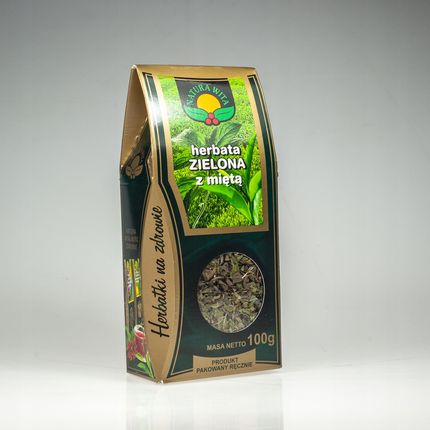 Herbata zielona z miętą 100 g, Natura Wita