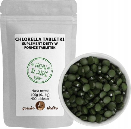 Chlorella Algi detox oczyszczanie 100g - 400tab