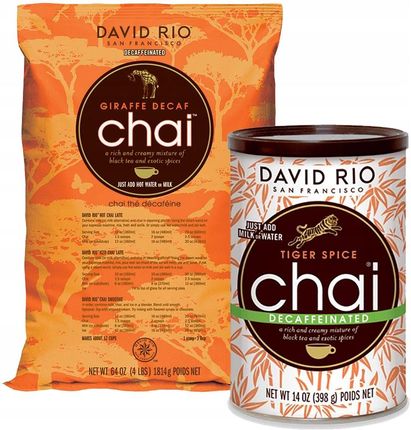 David Rio Decaf bezkofein Chai Latte z Coffee 398g