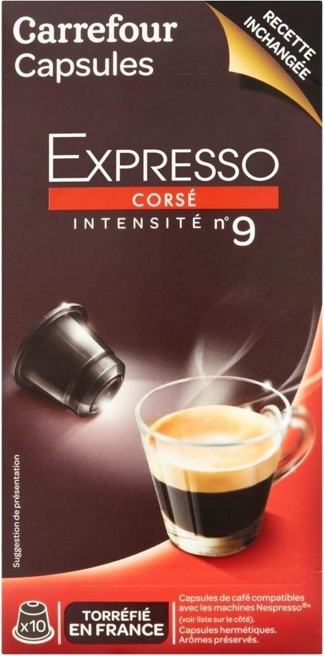 Café capsules Compatibles Dolce Gusto intensité CARREFOUR