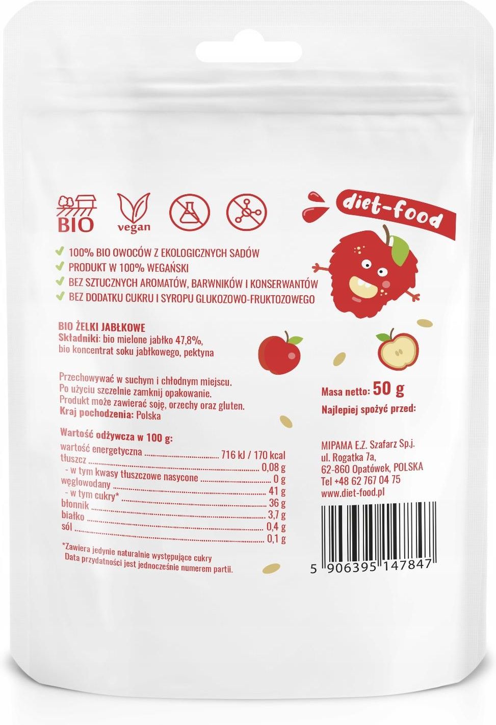 Zestaw 6X 50 g Bio żelki owocowe jabłko - zdjęcie 1 Zestaw 6X 50 g Bio żelki owocowe jabłko