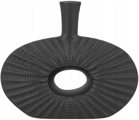 BELIANI Wazon dekoracyjny czarny ceramiczny butelka nowoczesny 24 cm Arwad