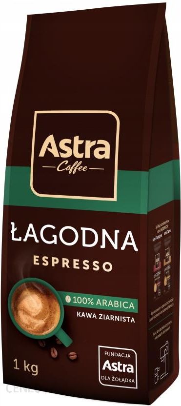 Kawa Astra Łagodna Espresso Ziarnista Arabica 1 Kg
