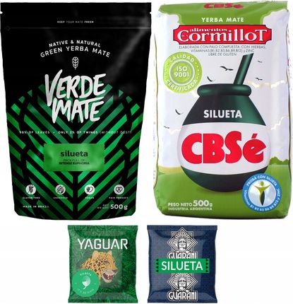 Yerba Verde Mate Green Silueta + CBSe 2x500g 1kg