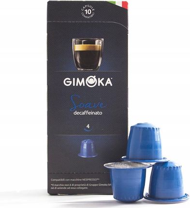 Gimoka 10szt kapsułki Nespresso Soave Bezkofeinowe