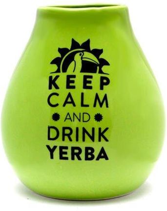 Matero tykwa Green Keep Calm do Yerba Mate