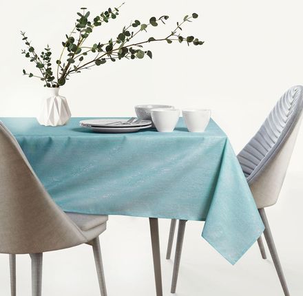 Ameliahome Obrus Plamoodporny Vesta Owal Błękitny 140x220cm
