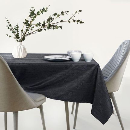 Ameliahome Obrus Plamoodporny Vesta Owal Czarny 120x180cm