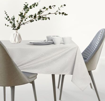 Ameliahome Obrus Plamoodporny Gaia Owal Kremowy 155x400cm
