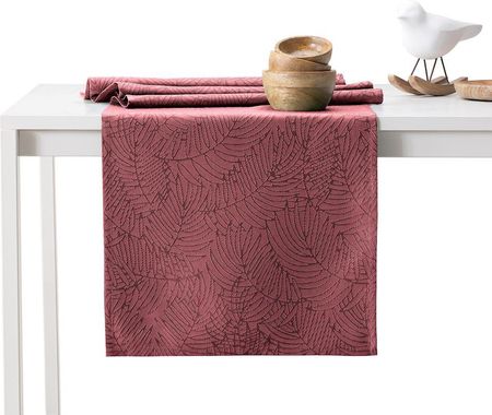 Ameliahome Bieżnik Plamoodporny Gaia Brudny Róż 30x80cm