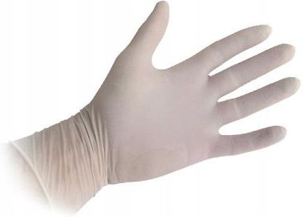 Rękawiczki Jednorazowe Lateksowe Pudrowane 100SZT