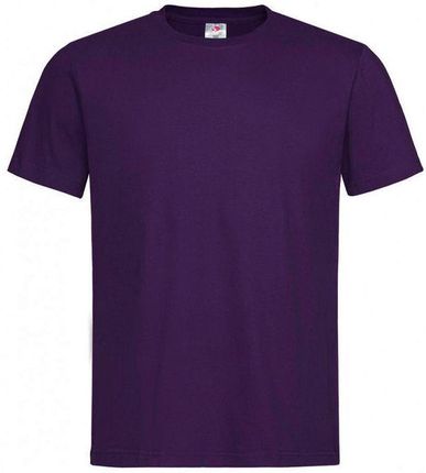 Fioletowy Bawełniany T-Shirt Męski Bez Nadruku -STEDMAN- Koszulka, KrÓtki Rękaw, Basic, U-neck TSJNPLST2000deepberry - Ceny i opinie T-shirty i koszulki męskie MNUW