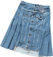 Moda Spódnice Jeansowe spódnice Zara Basic Jeansowa sp\u00f3dnica niebieski-czerwony Wz\u00f3r w kwiaty W stylu casual 