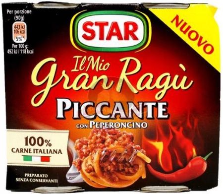 Star Gran Ragu pikantny sos do spaghetti 2szt