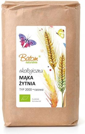 Ekologiczna Mąka Żytnia Razowa Typ 2000 1KG Bio