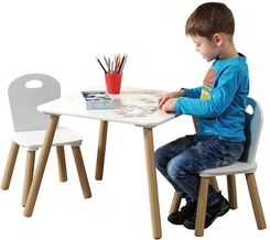 Kesper Zestaw Mebelków Dla Dzieci: Stolik + 2 Krzesełka Kolor Biały