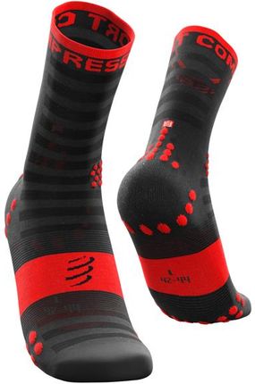 Compressport Skarpetki Proracing Socks V3.0 Ultralight Run High Czarno Czerwone