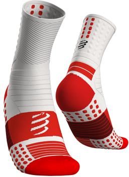 Compressport Skarpetki Pro Marathon Socks Biało Czerwone