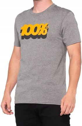 100% T-Shirt Vota Krótki Rekaw Grey New 