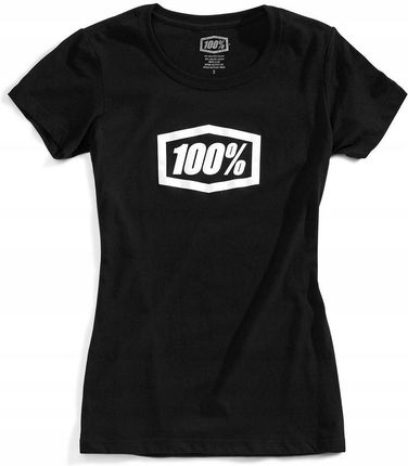 100% T-Shirt Eentia Women'S Krótki Rękawem W Black New 