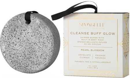 Spongelle Pearl Blossom Silver Shimmer Collection Body Buffers Gąbka