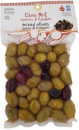 Greckie oliwki mix niedrylowane vacum 250g