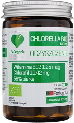 BeOrganic BeOrganic Chlorella BIO 500mg 50 kaps