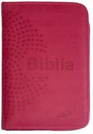 Biblia z kolorową wkładką (różowa z suwakiem)