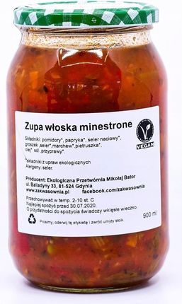 Zupa Minestrone Warzywna Bio Zakwasownia 900ml