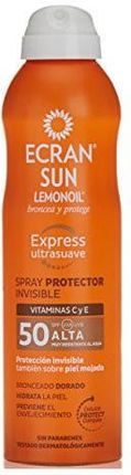 Ecran Spray Z Wysoką Ochroną Przeciwsłoneczną Z Filtrem Spf 50 Sun Lemonoil Spray Protector Invisible Spf50 250 Ml