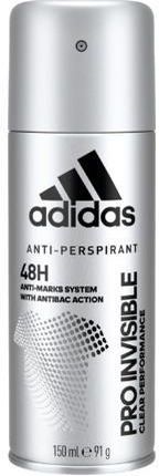 Adidas Dezodorant 48H Pro Invisible Anti-Perspirant Anti-Marks System With Antibac Action 150 Ml